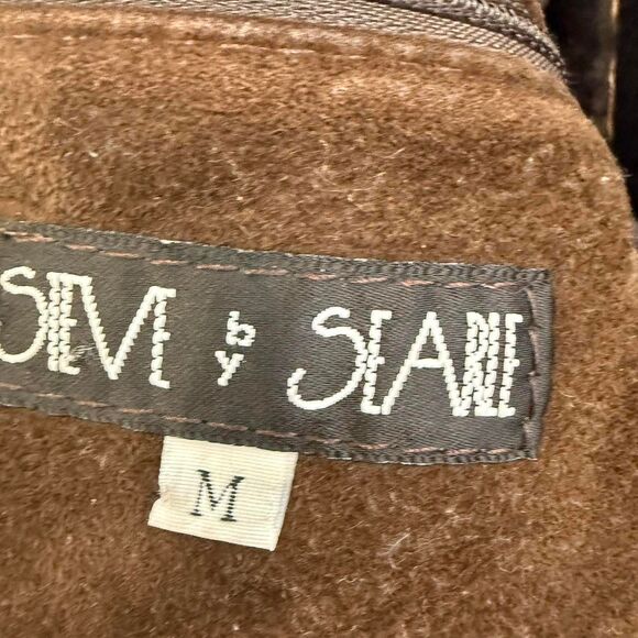 Women's Brown Shearling Coat - Picture 7 of 7